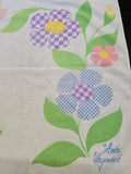 Vintage Checkered Flower Pillowcase