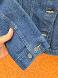 Abernathy's Skull and Scissors Dark Wash Denim Jacket