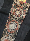 Antique 1920s Black Embroidered Flapper Dress