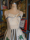 Vintage 60 Mexico souvenir palm tree circle skirt dress