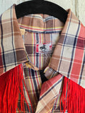 Unforgiven Upcycled Scorpion Western with Red Fringe