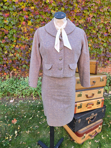 Vintage 60s Gray Travel Suit Set