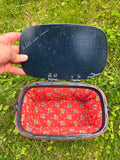 Vintage 60s Black & Red Strawberry Basket Purse