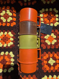 Vintage set of 4 tupperwear cups in Orange and Green