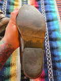Vintage 80s Brown Leather Cowboy Boot Men's 9.5