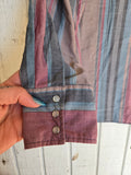 Unforgiven Upcycled Rose Blue Striped Western