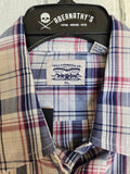 Unforgiven Upcycled Blue Rose Plaid Western