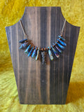 Unforgiven Blue Oxidized stone Tiki Necklace