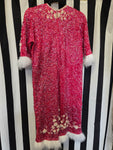 Vintage Gene Shelly Inspired Pink Sequin Dress
