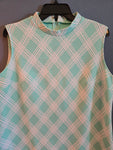Vintage Seafoam Green Abstract Dress