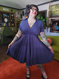 Gently Used Zaful Navy Blue Fit & Flare Shirt Dress