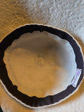 Vintage 40s white Wool Hat with Leopard print trim