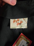 Vintage 50s black jumper dress Deep V Pinafore