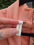 Vintage 70s Orange Angel Sleeve Maxi Dress