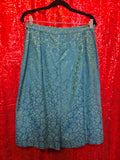 Vintage 60s blue and green brocade suit set
