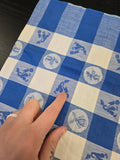 Vintage Blue and White Dutch Print Towel