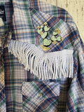 Unforgiven Upcycled Vintage Cactus Blue Western