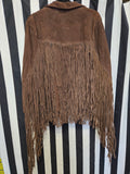 Vintage 50s Brown Leather Fringe Jacket