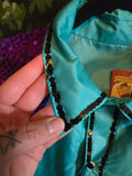 Vintage 80s Teal & Purple Square Dancing Set