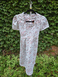 Vintage 60s White with Red Roses Mini Dress