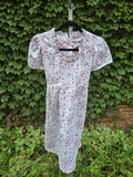 Vintage 60s White with Red Roses Mini Dress