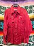 Vintage 60s Red Bronco Western Shirt