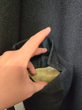 Vintage 40s Gray Velour Pea Trench Coat