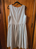 Gently Used Tailor & Twirl Blue & White Victoria Dress