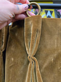 Vintage Green Velvet with Gold fringe Curtain