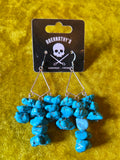 Unforgiven Turquoise Bead Chandelier Earrings
