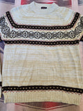 Vintage 70's Tan & Brown Snowflake Sweater
