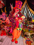 Odd Betties Vintage 80s Neon Orange Clown Suit
