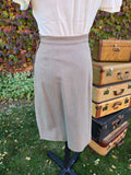 Vintage 1960 Gray Pink Yellow Travel Suit Jacket Skirt set