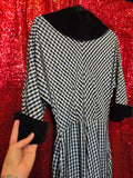 Vintage 40s Blue Gingham Paulette Dress
