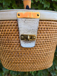 Vintage Wicker Bucket Bag