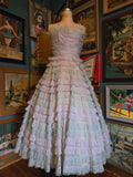 Vintage 50s Blue tulle cupcake prom dress