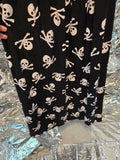 Gently Used Black Skull and Cross Bones Strapless Dress