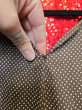 Vintage 50s Brown and White Polka Dot Dress