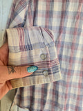 Unforgiven Upcycled Skull Cowboy Red Plaid Western
