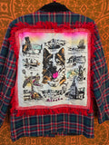 Unforgiven Upcycled Alaska Blue and Red Plaid Jacket