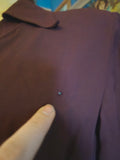 Vintage 40s burgundy work wear dress with belt