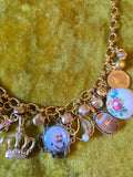 Unforgiven Gold Religious Charm Necklace with bells