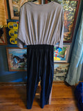 Vintage 80s Black & White Houndstooth Jumpsuit