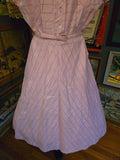 Vintage 50s Fit and Flare Lilac Purple Shirt Dress