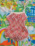 Vintage Children's Red Playsuit