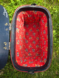 Vintage 60s Black & Red Strawberry Basket Purse