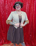 Vintage 50s Ribbon Jacket with Mink Fur Cuffs