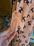 Vintage 70s Novelty print flapper mom & child blouse