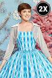 Gently Used Pinup Couture Silver Gray Velvet Bolero