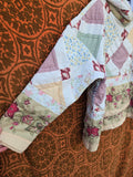 Unforgiven Upcycle Tan and Red Quilt Hoodie